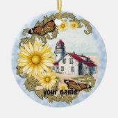 Butterfly Lighthouse Keramik Ornament (Vorne)