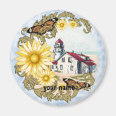 Butterfly Lighthouse-Magnet Magnet (Vorne)