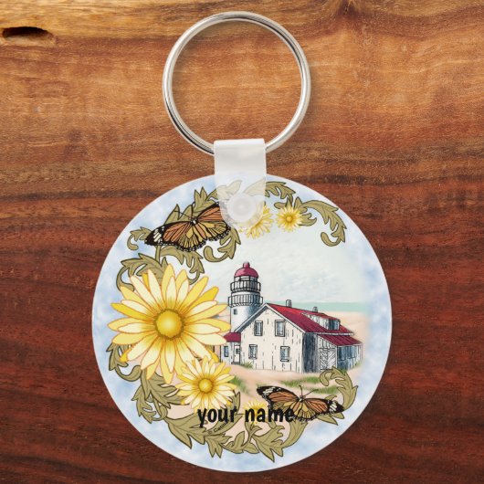 Butterfly Lighthouse Schlüsselanhänger (Vorderseite)