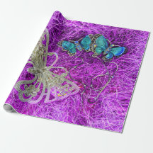 Butterfly Lila Aquamarines Blaues Gold