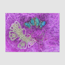 Butterfly Lila Aquamarines Blaues Gold