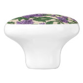 Butterfly-Lila-Blumen und Schmetterlinge Keramikknauf (Seitenansicht)