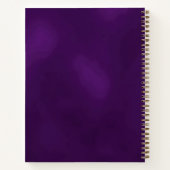 Butterfly lila Goldname Notizblock (Rückseite)