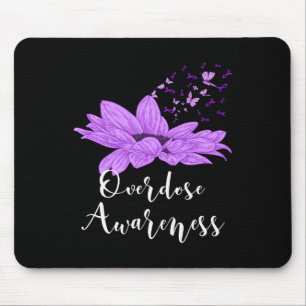 Butterfly Lila Ribbon Sonnenblumen Überdosierung A Mousepad