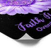 Butterfly Lila Ribbon Sonnenblumen Überdosierung A Poster (Ecke)