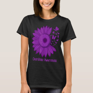 Butterfly Lila Ribbon Sonnenblumen Überdosierung A T-Shirt