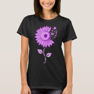Butterfly Lila Ribbon Sonnenblumen Überdosierung A T-Shirt