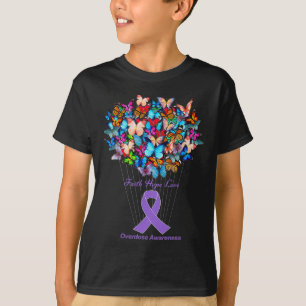 Butterfly Lila Ribbon Sonnenblumen Überdosierung A T-Shirt