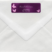 Butterfly lila rosa Rücksendeadresse