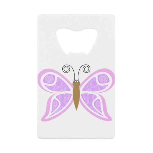 Butterfly Lilac Abstrakt Geldbeutel Flaschenöffner (Vorderseite)