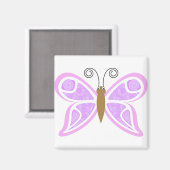 Butterfly Lilac Abstrakt Magnet (Vorderseite/Rückseite)