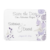 Butterfly Lilac Chrysanthemas Save the Date Magnet (Horizontal)