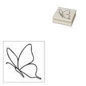 Butterfly Line Art – Insect Illustration Gummistempel (Stempel)