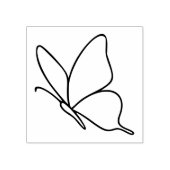 Butterfly Line Art – Insect Illustration Gummistempel (Prägung)
