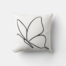 Butterfly Line Art –  Insect Illustration  Kissen