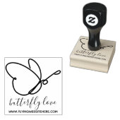 Butterfly Line Zeichnend Signatur Gummistempel (Stempel)