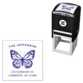 Butterfly-Logo für Vintage Rücksendeadressen Permastempel (Beispiel)