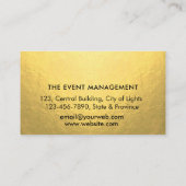 Butterfly Logo Gold Dripping Glitzer Elegant Visitenkarte (Rückseite)