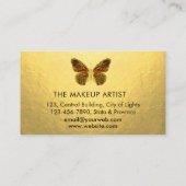 Butterfly Logo Gold Glitzer Girly Moderne Elegant Visitenkarte (Rückseite)