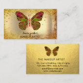 Butterfly Logo Gold Glitzer Giron Modern Rainbow B Visitenkarte (Vorne/Hinten)