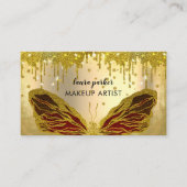 Butterfly-Logo Gold-Glitzer treiben Girly Modern Visitenkarte (Vorderseite)