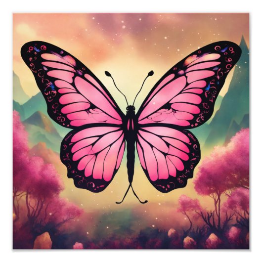 Butterfly Logo Throw Pillow Fotodruck (Vorne)