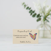 Butterfly-Logo-Visitenkarte Visitenkarte (Stehend Vorderseite)