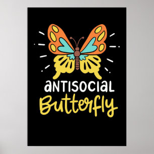 Butterfly Lover Antisocial Butterfly Poster