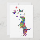 Butterfly Lover Beagle Hund spielen mit Schmetterl Save The Date (Vorderseite)