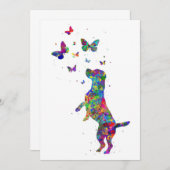 Butterfly Lover Beagle Hund spielen mit Schmetterl Save The Date (Vorne/Hinten)