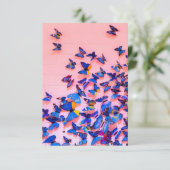 Butterfly Lover Blue Butterfells Dankeskarte (Stehend Vorderseite)