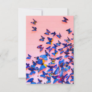 Butterfly Lover Blue Butterfells Dankeskarte
