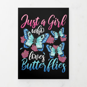 Butterfly Lover Just A Girl, der Schmetterlinge Li Dreifach Gefaltete Karte