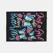 Butterfly Lover Just A Girl, der Schmetterlinge Li Fleecedecke (Vorderseite (Horizontal))
