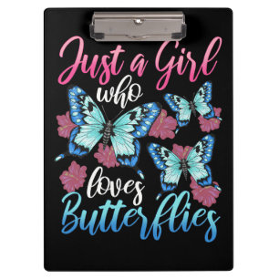 Butterfly Lover Just A Girl, der Schmetterlinge Li Klemmbrett