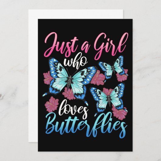 Butterfly Lover Just A Girl, der Schmetterlinge Li Save The Date (Vorne/Hinten)
