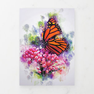 Butterfly Lover Monarch Butterfly Dreifach Gefaltete Karte