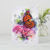 Butterfly Lover Monarch Butterfly Save The Date (Stehend Vorderseite)