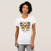 Butterfly Lovers Boho Art Boho Graphic Insect T-Shirt (Vorne ganz)