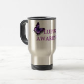 Butterfly Lupus Awareness Coffee Mug Travel Mug Reisebecher (Vorderseite Links)