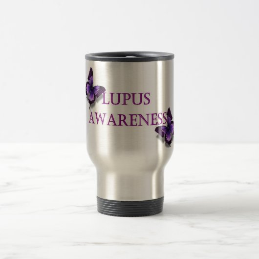Butterfly Lupus Awareness Coffee Mug Travel Mug Reisebecher (Mittel)