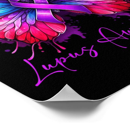 Butterfly Lupus Jahr des Bewusstseins Poster (Ecke)