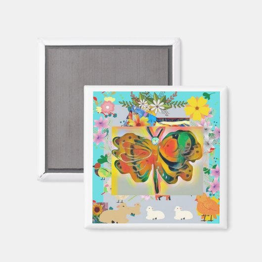 Butterfly Magnet (Vorderseite/Rückseite)