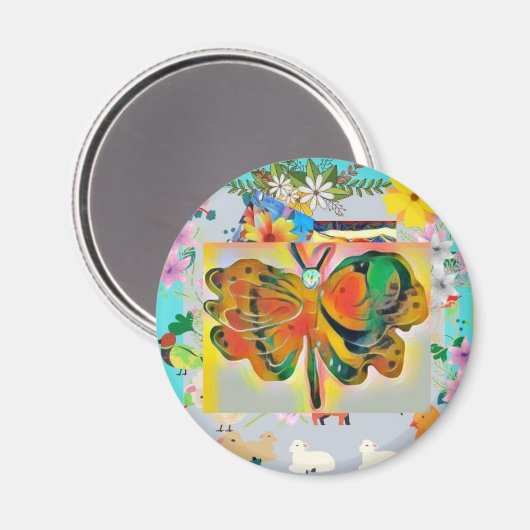 Butterfly Magnet (Vorderseite/Rückseite)