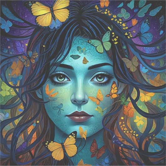 Butterfly Maid Aufkleber (Vorderseite)