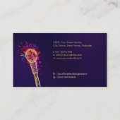 Butterfly Makeup Brush Frauenprofil Visitenkarte (Rückseite)