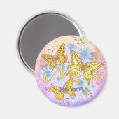 Butterfly-Mama-individuelle Name Magnet (Vorderseite/Rückseite)