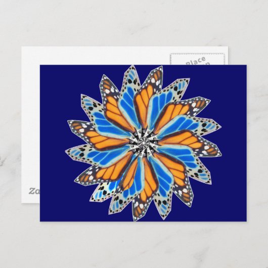 Butterfly Mandala 2 Postkarte (Vorne/Hinten)