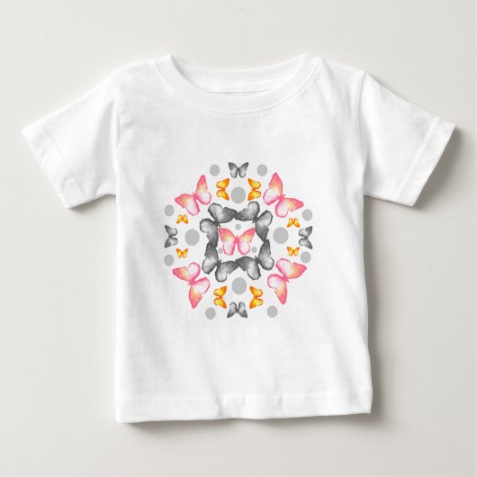 Butterfly Mandala Baby T-shirt (Vorderseite)