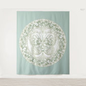Butterfly Mandala - Band Wandteppich (Vorderseite)
